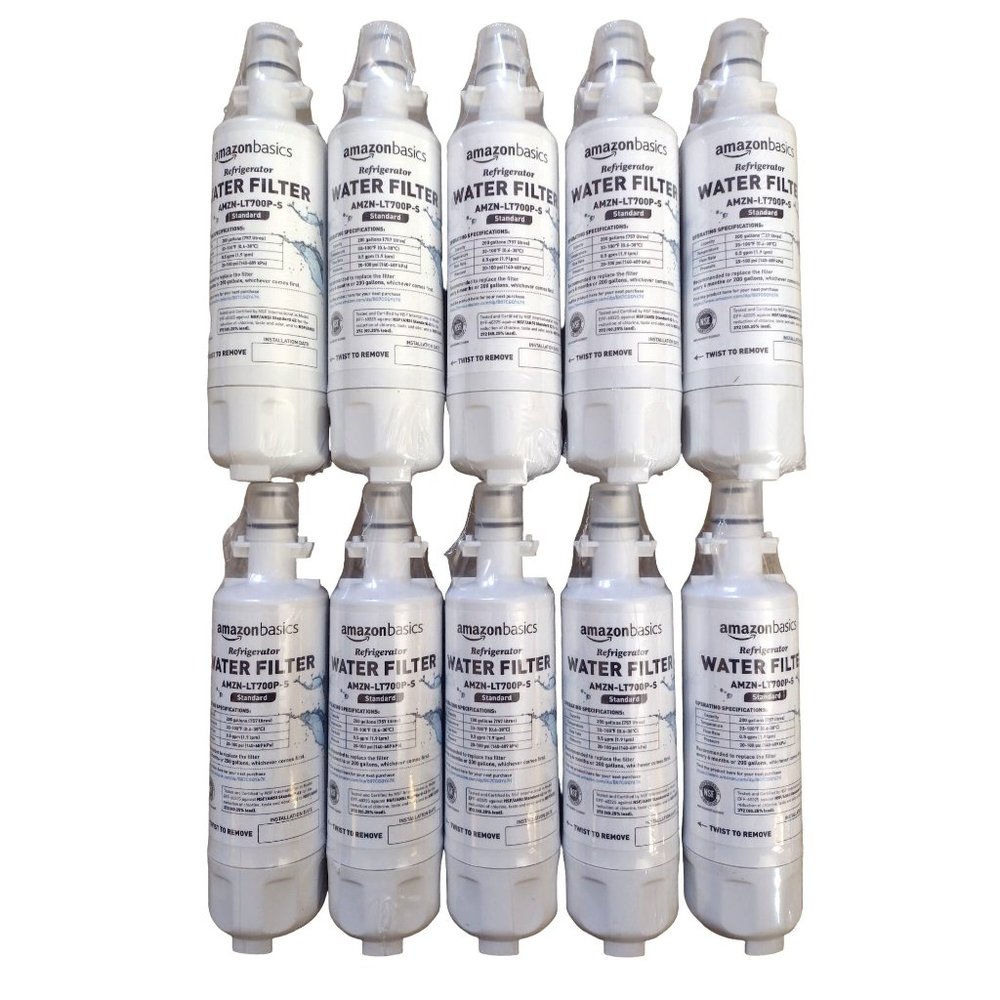 10-Pack AmazonBasics Replacement LG LT700P Standard Refrigerator Water Filter